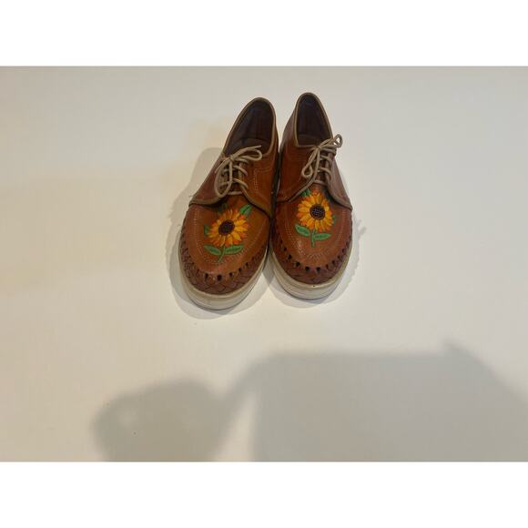 Leather Sunflower Women's Loafers - Picture 1 of 5